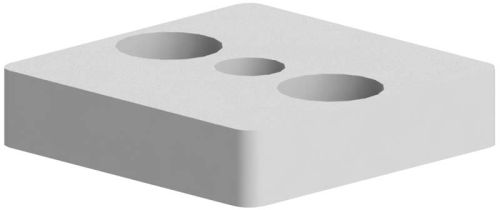 FASTENING PLATE 45x45 - For 45x45 profile - 10mm slot - (084.308.001)