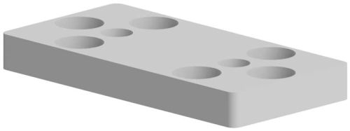 FASTENING PLATE 45x90 - For 45x90 profile - 10mm slot - (084.308.002)