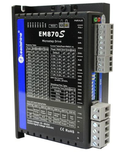 EM870S (Digital Stepper Drive 20-80Vdc, 2.1-7.0 A)